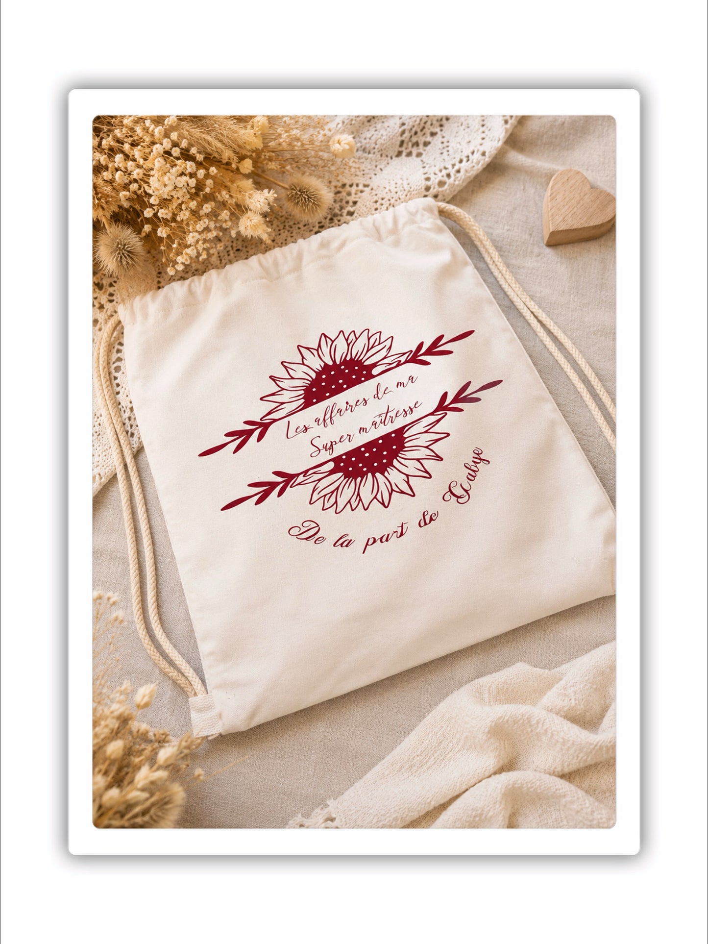 Sac à cordon en coton