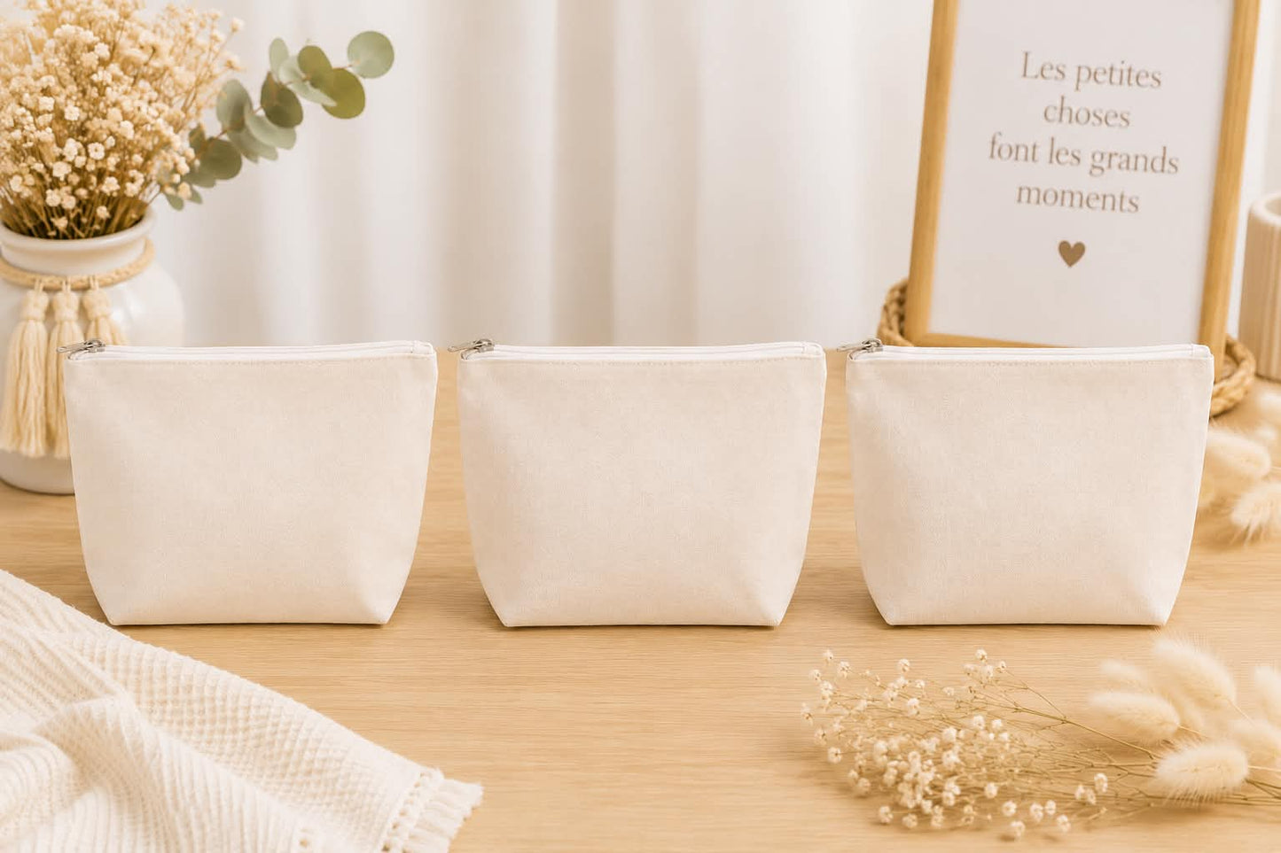 Pochette en toile de coton